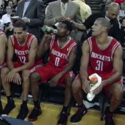 Houston Rockets bench