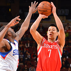 Jeremy Lin hits 9 three-pointers