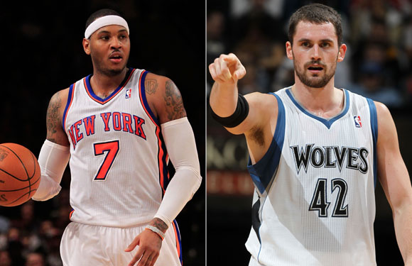 Carmelo Anthony and Kevin Love