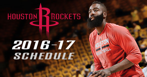 Houston Rockets 2016-17 Schedule