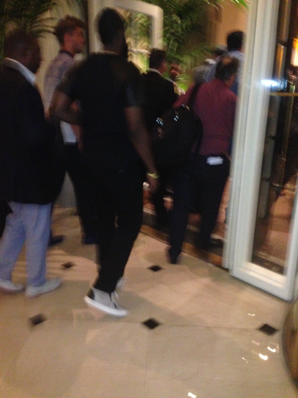 Rockets star James Harden heads into the LA hotel
