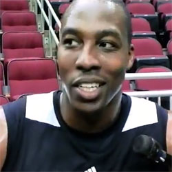 Dwight Howard after his first Houston Rockets practice